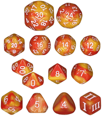 DCC Dungeon Crawl Classics Dice Set - Flame Arrow 14pc